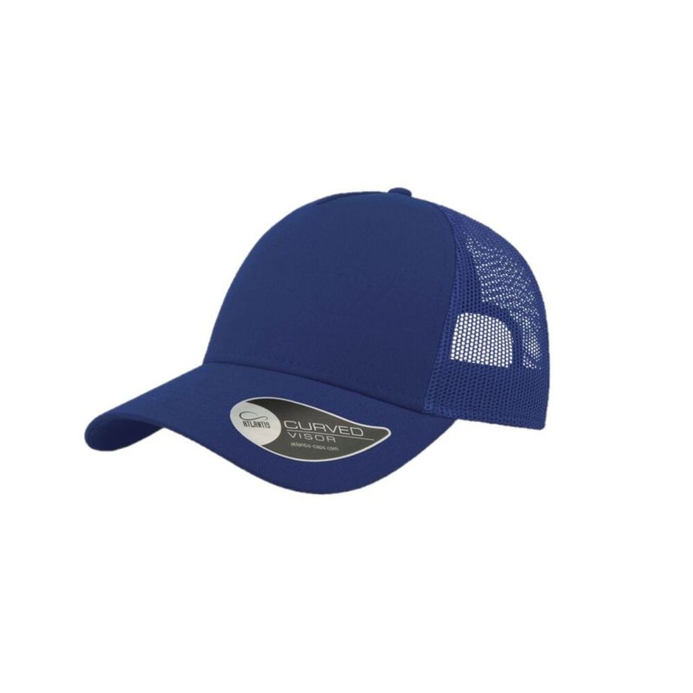 Atlantis Rapper Cotton 5 Panel Trucker Cap / Royal Blue/Royal Blue